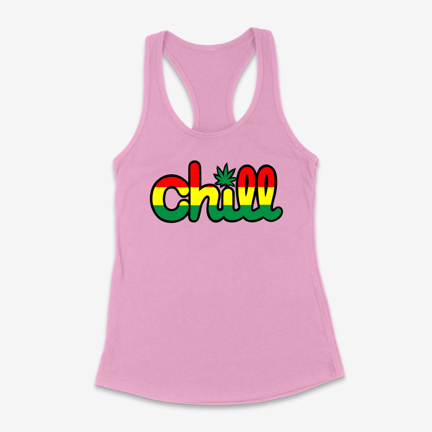 Womens Chill Rasta Leaf Racerback Tank
