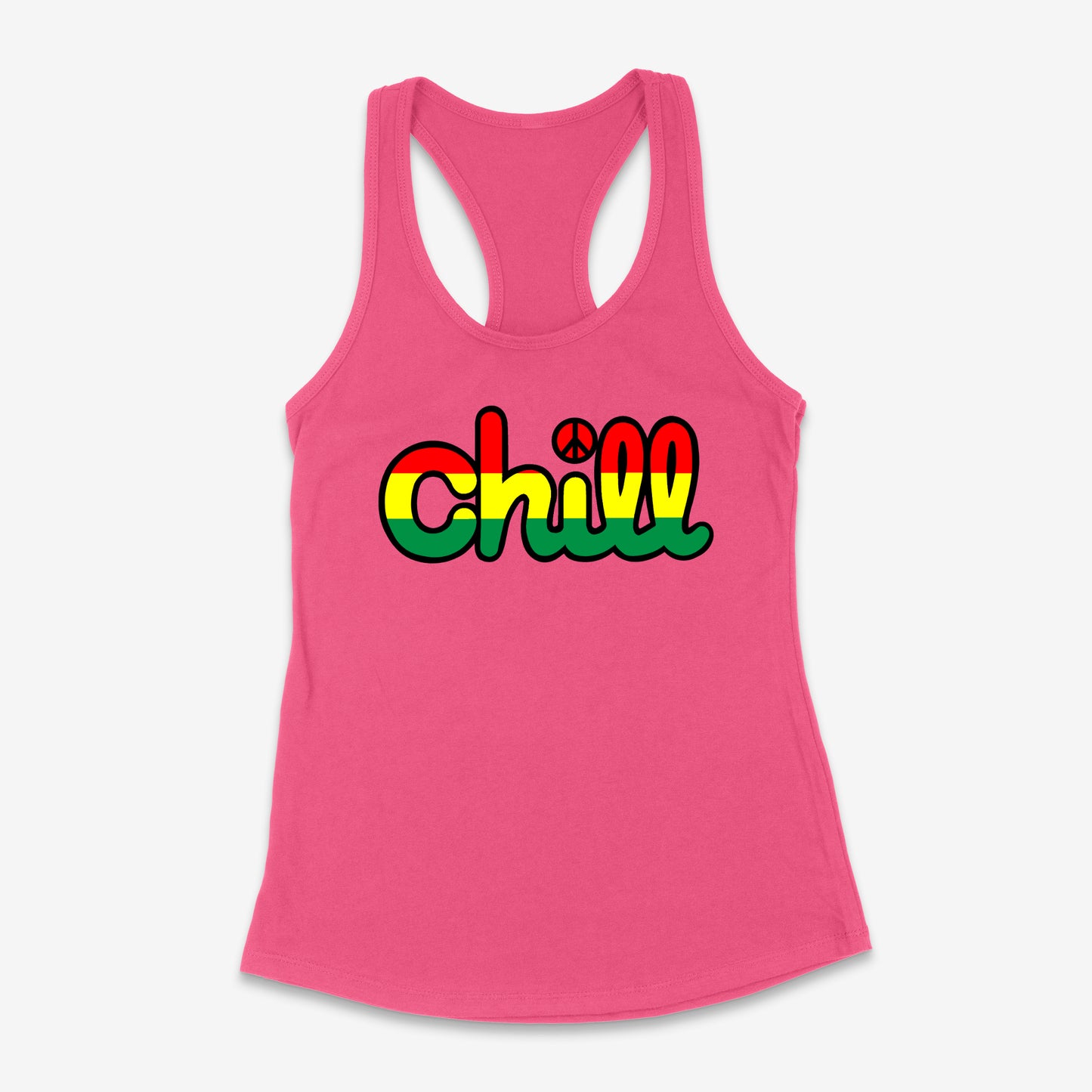 Womens Chill Rasta Peace Racerback Tank