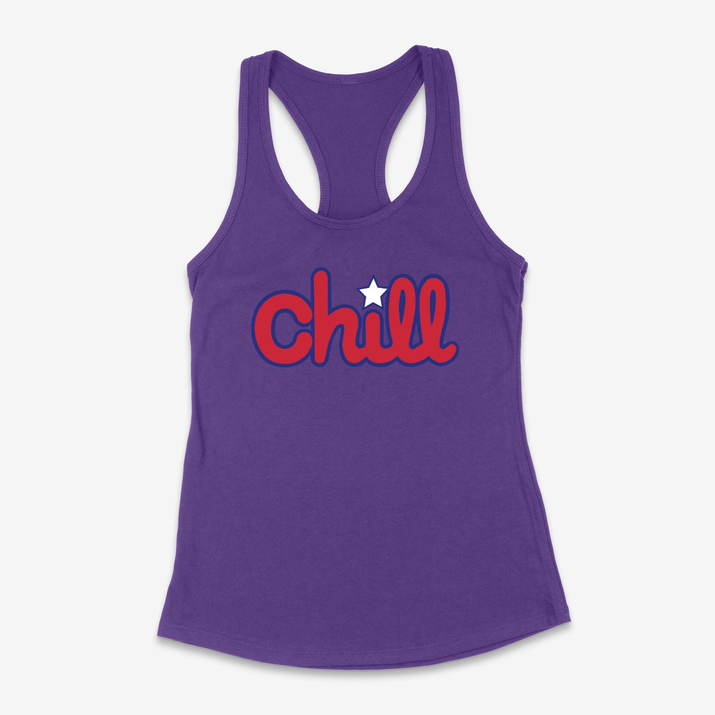 Womens Chill Patriot Star Racerback Tank