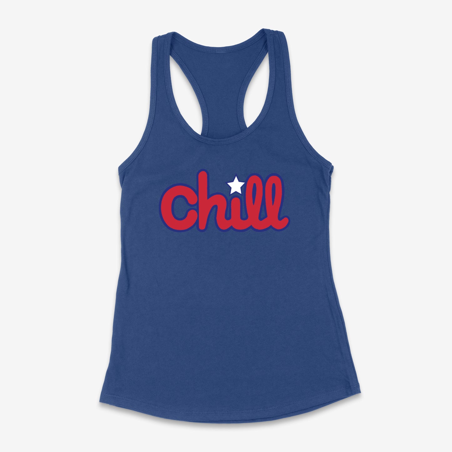 Womens Chill Patriot Star Racerback Tank