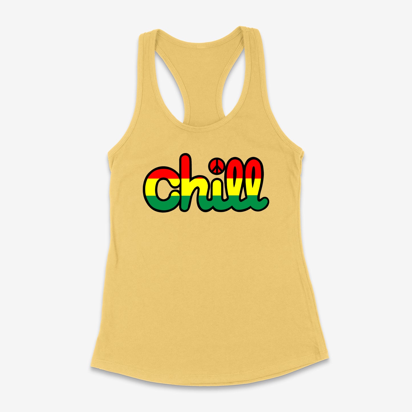Womens Chill Rasta Peace Racerback Tank