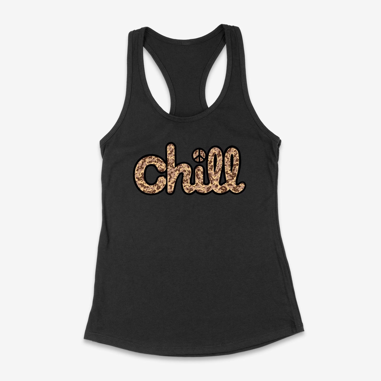 Womens Chill Peace Sand Camo Racerback Tank