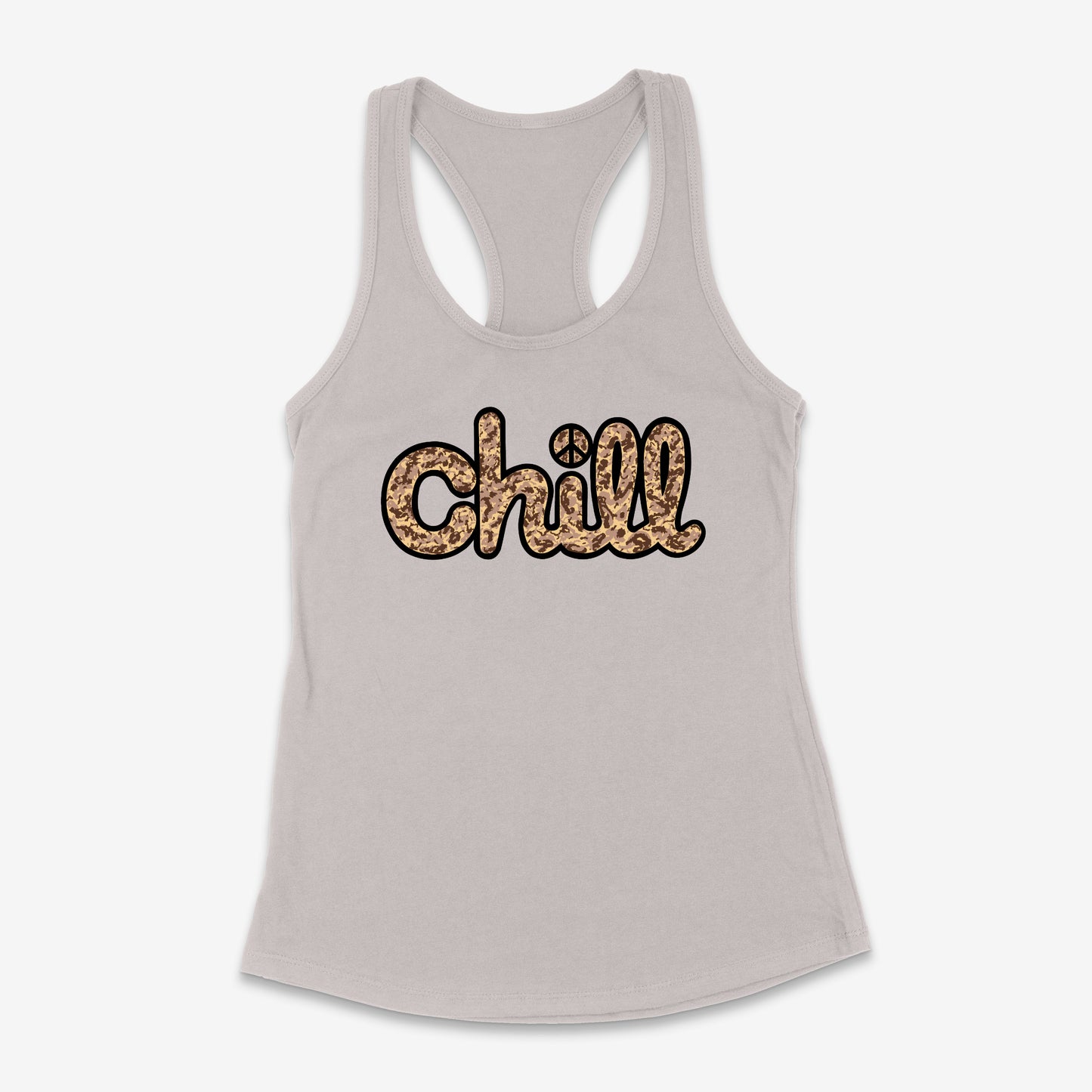 Womens Chill Peace Sand Camo Racerback Tank