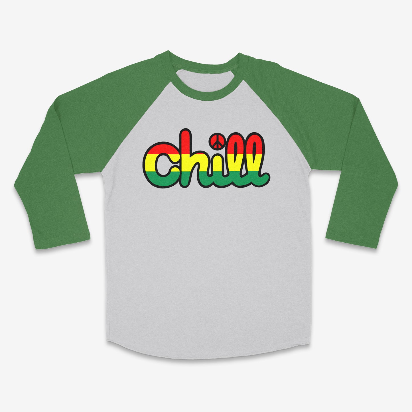 Chill Peace Rasta Baseball 3/4 Sleeve T
