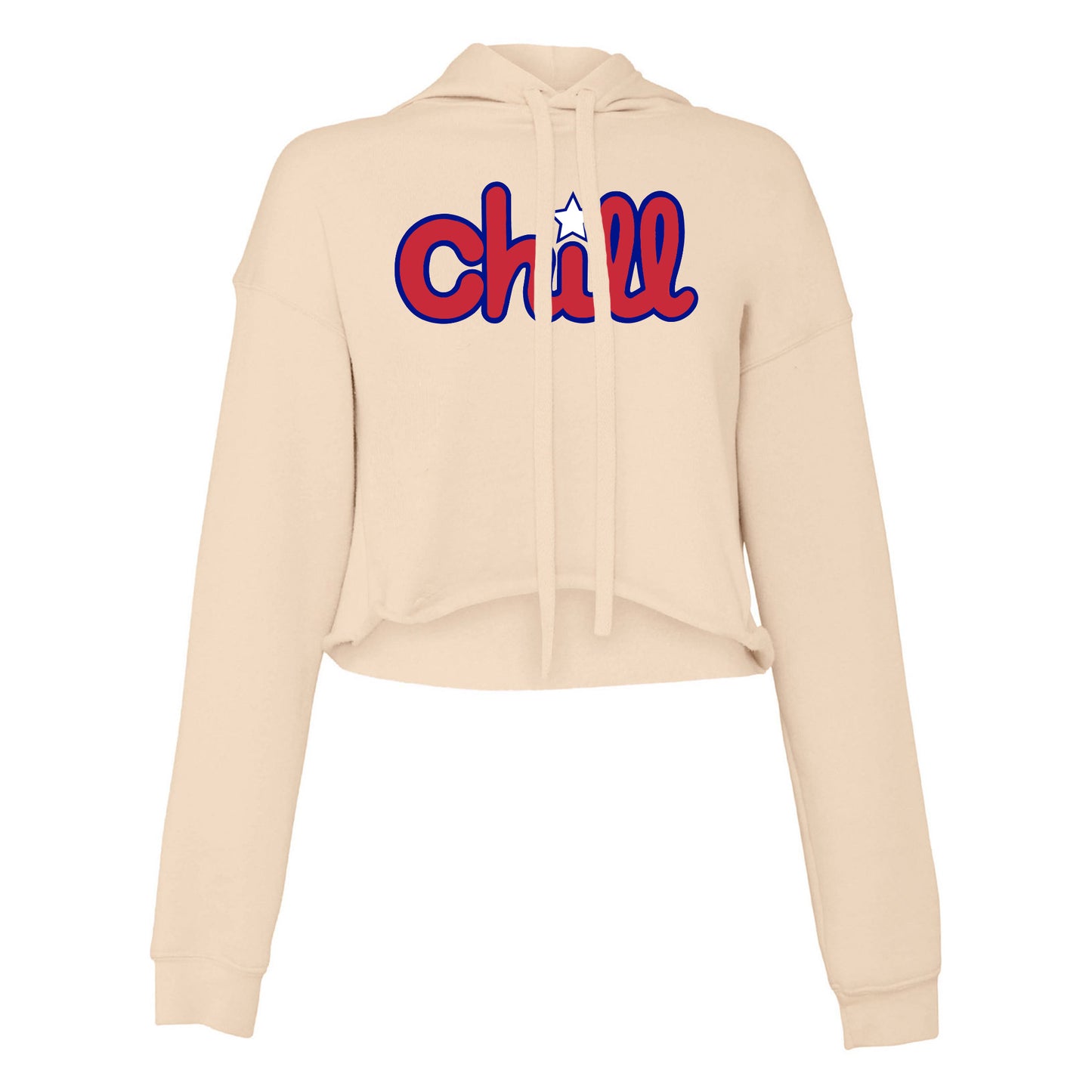 Womens Chill Patriot Star Crop Hood