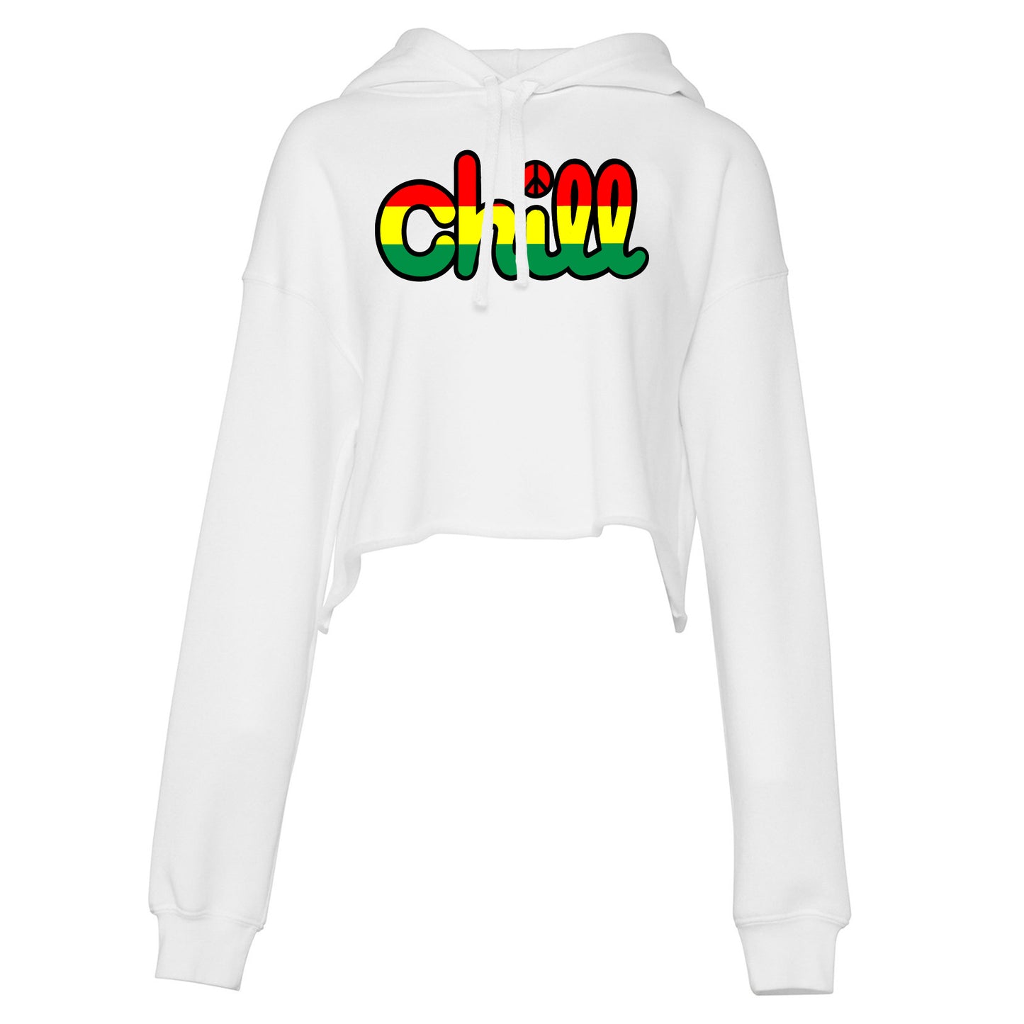 Womens Chill Peace Rasta Crop Hood