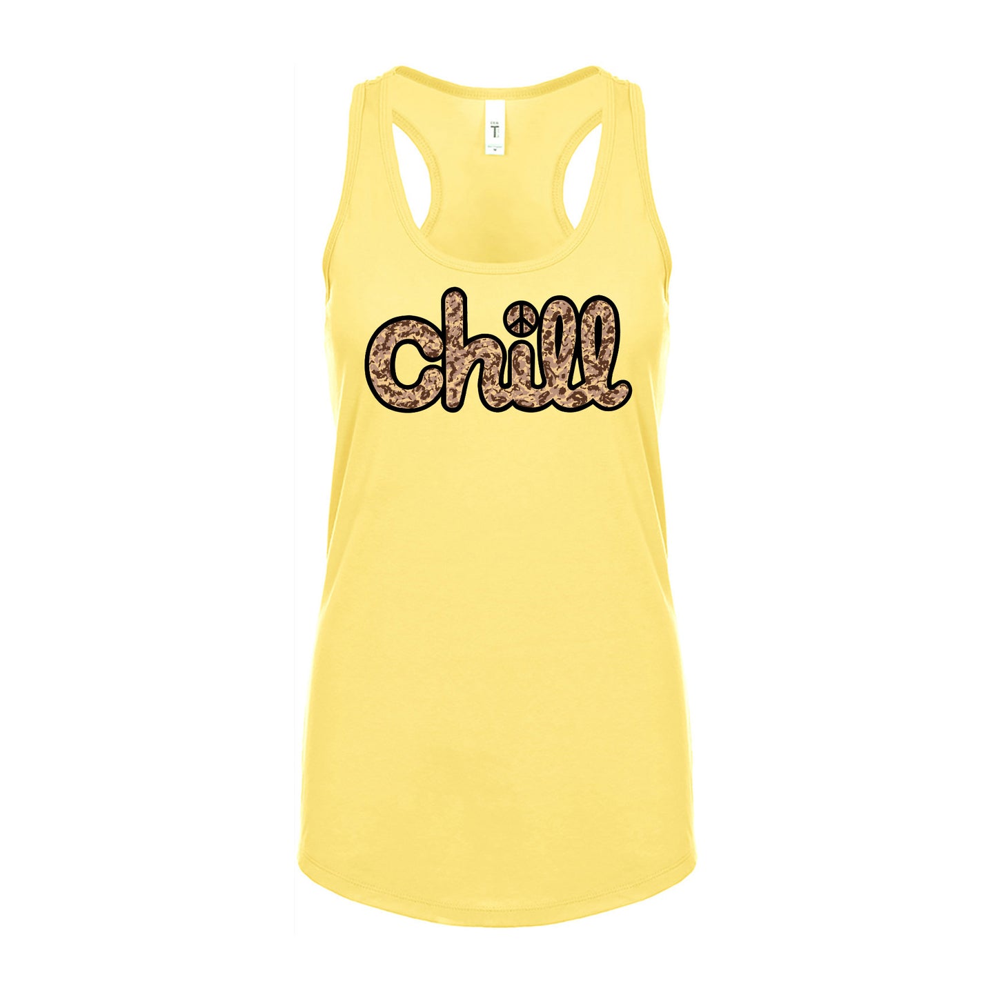 Womens Chill Peace Sand Camo Racerback Tank
