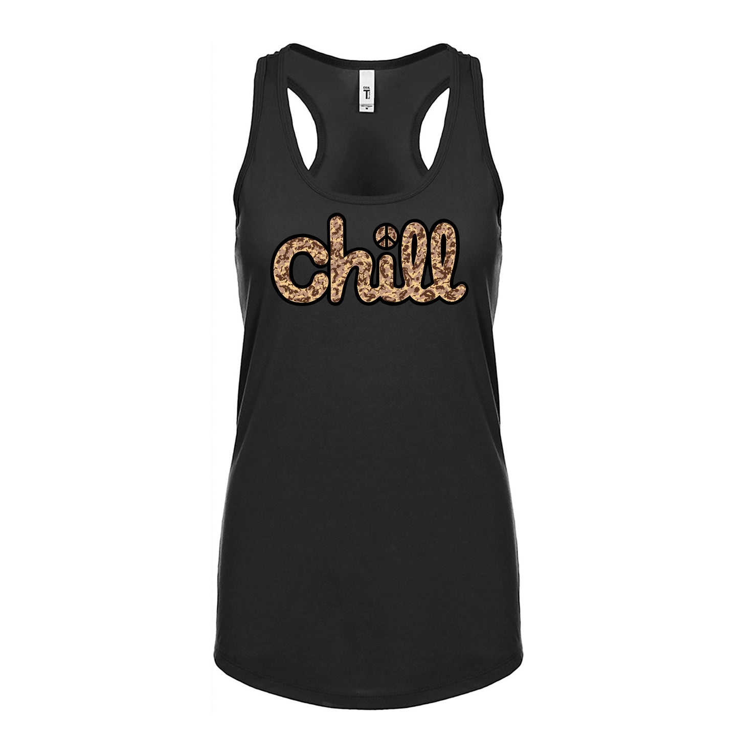 Womens Chill Peace Sand Camo Racerback Tank