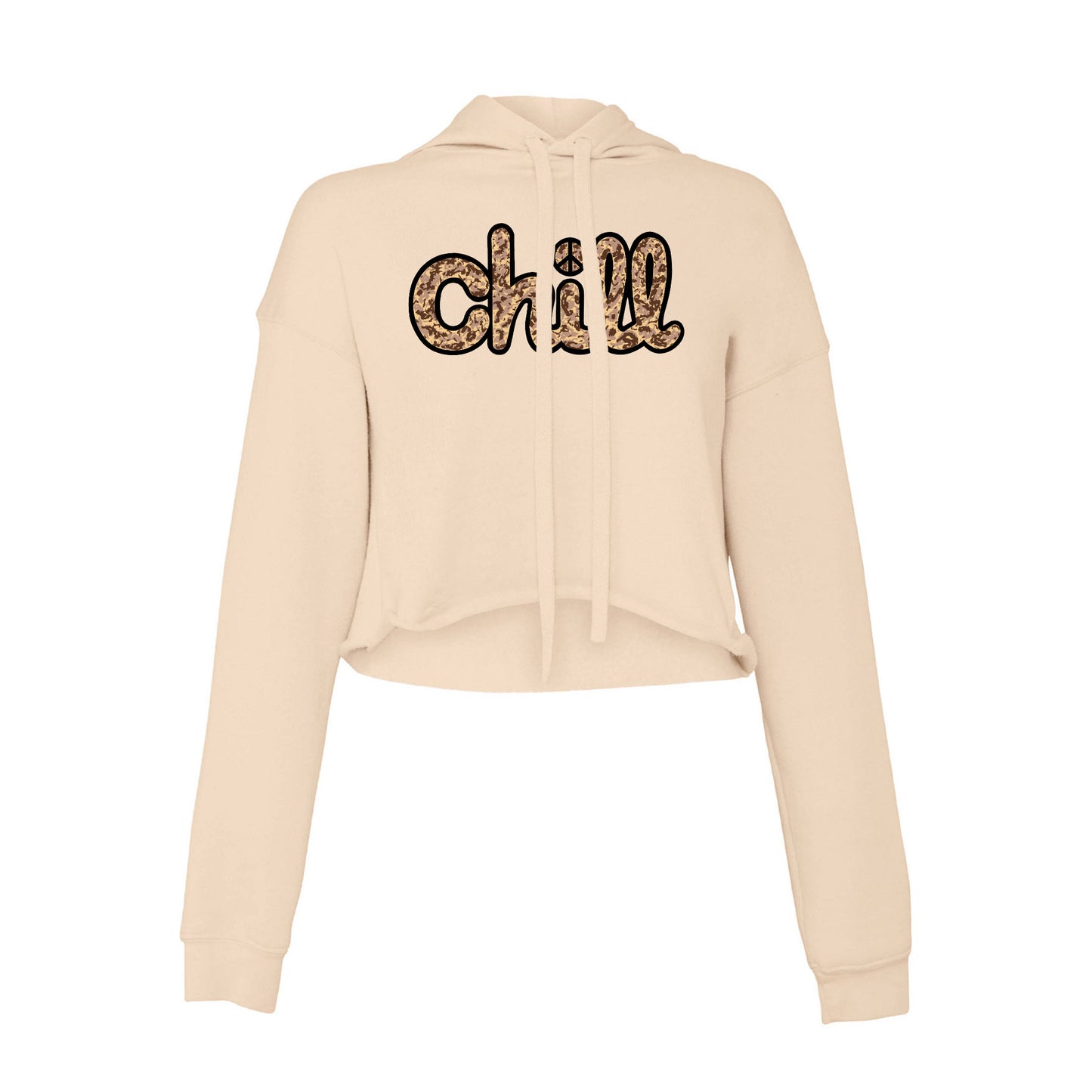 Womens Chill Peace Sand Camo Crop Hood