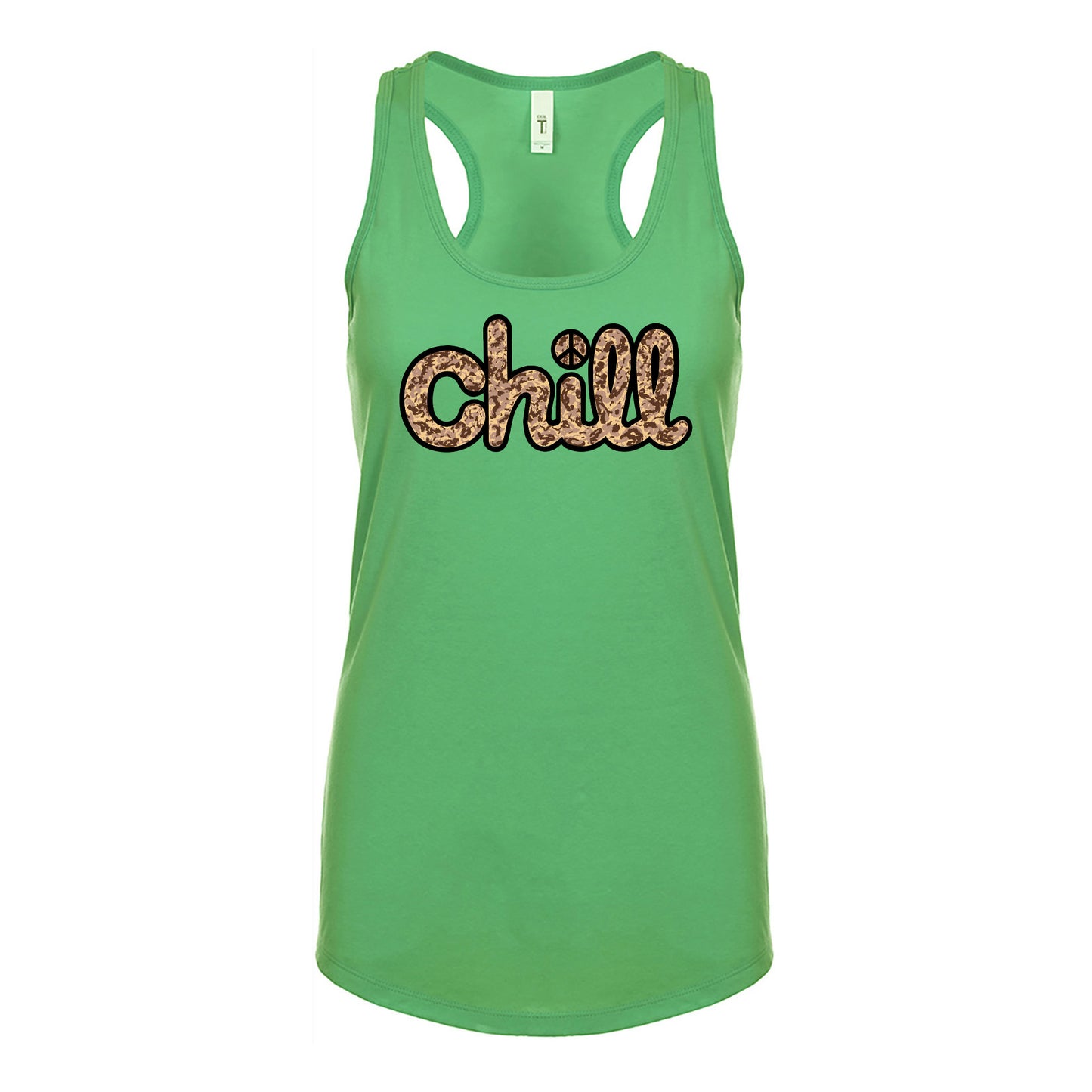 Womens Chill Peace Sand Camo Racerback Tank