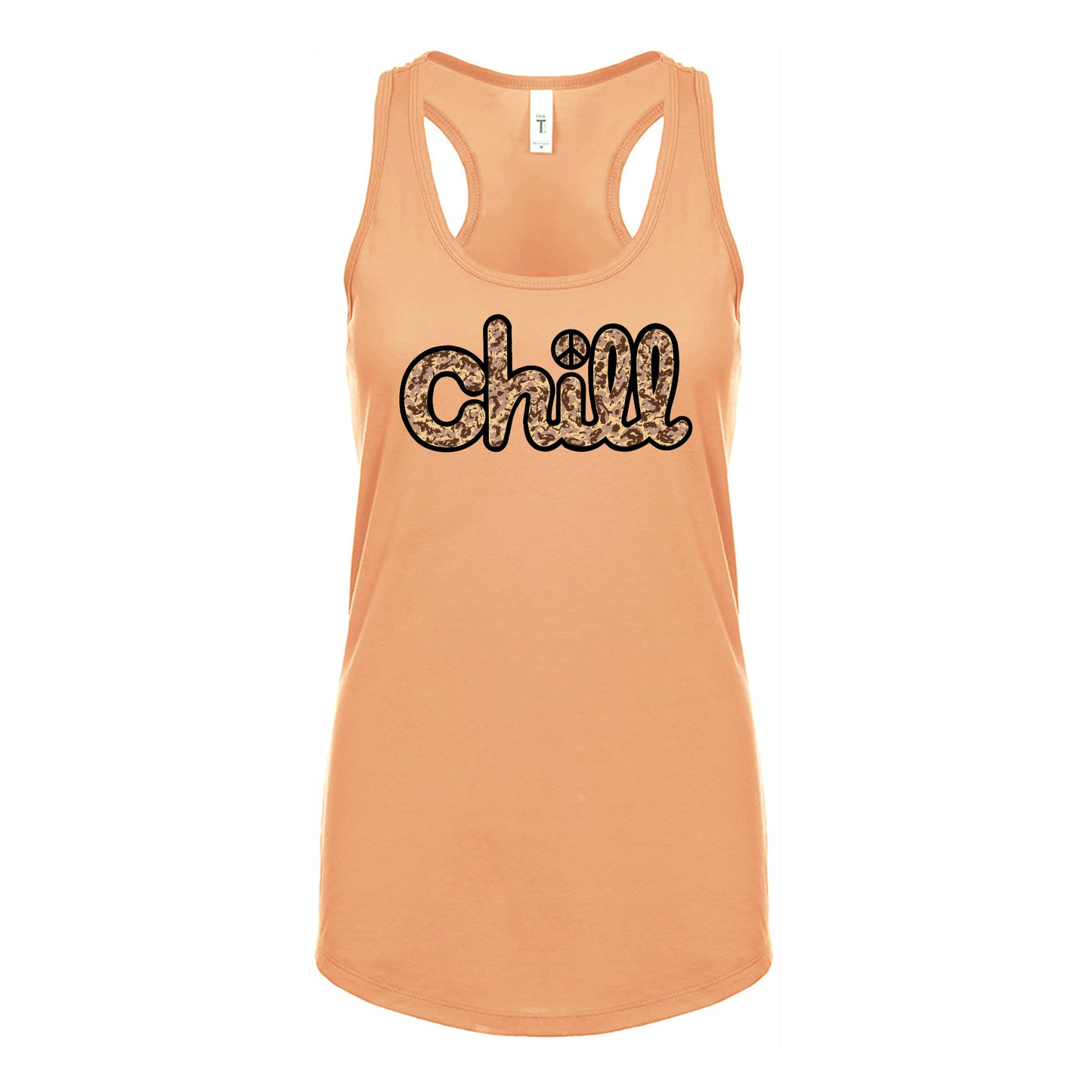 Womens Chill Peace Sand Camo Racerback Tank