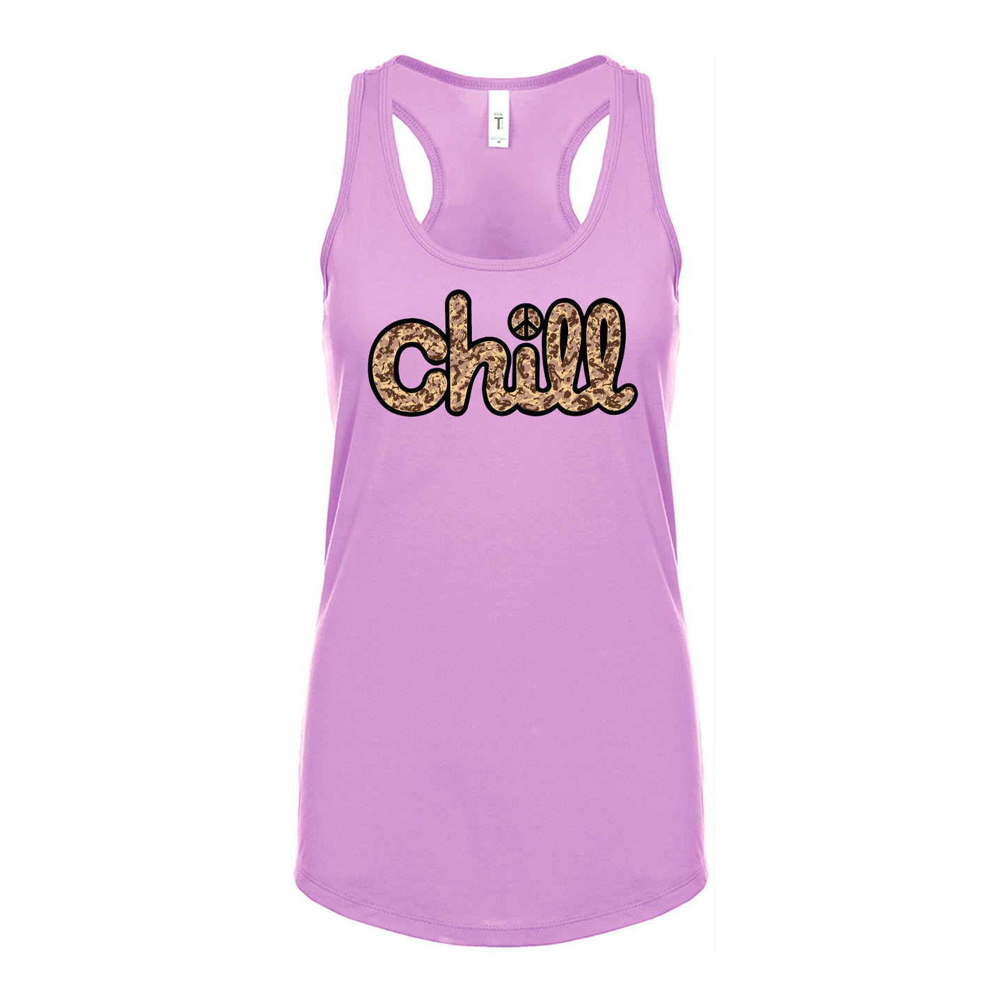 Womens Chill Peace Sand Camo Racerback Tank