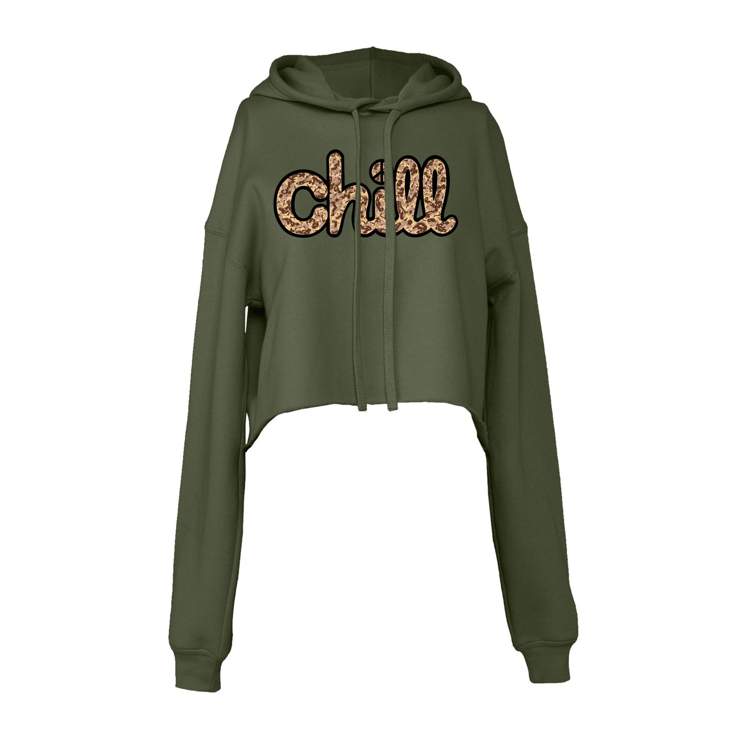 Womens Chill Peace Sand Camo Crop Hood