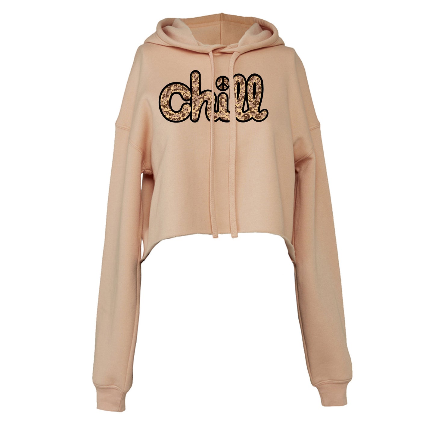Womens Chill Peace Sand Camo Crop Hood