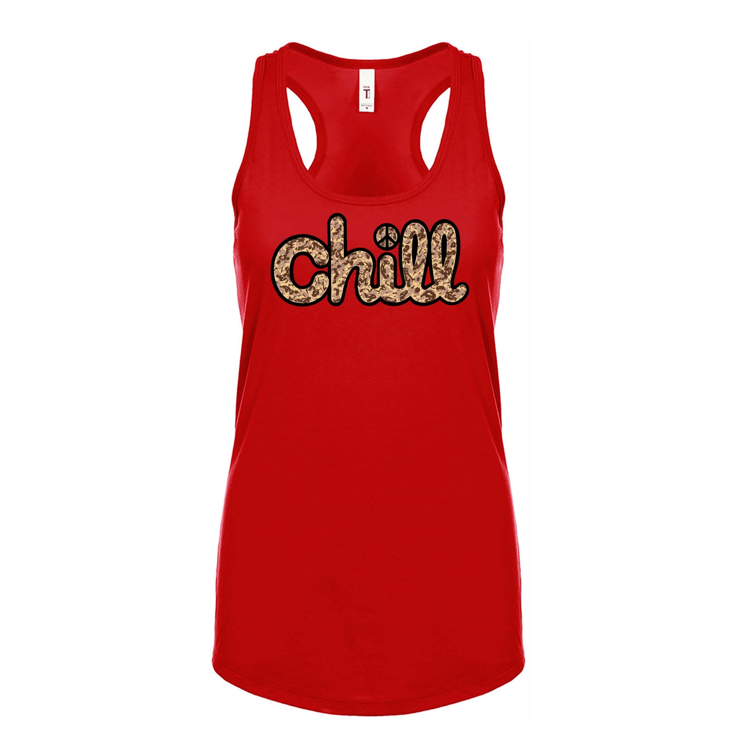 Womens Chill Peace Sand Camo Racerback Tank