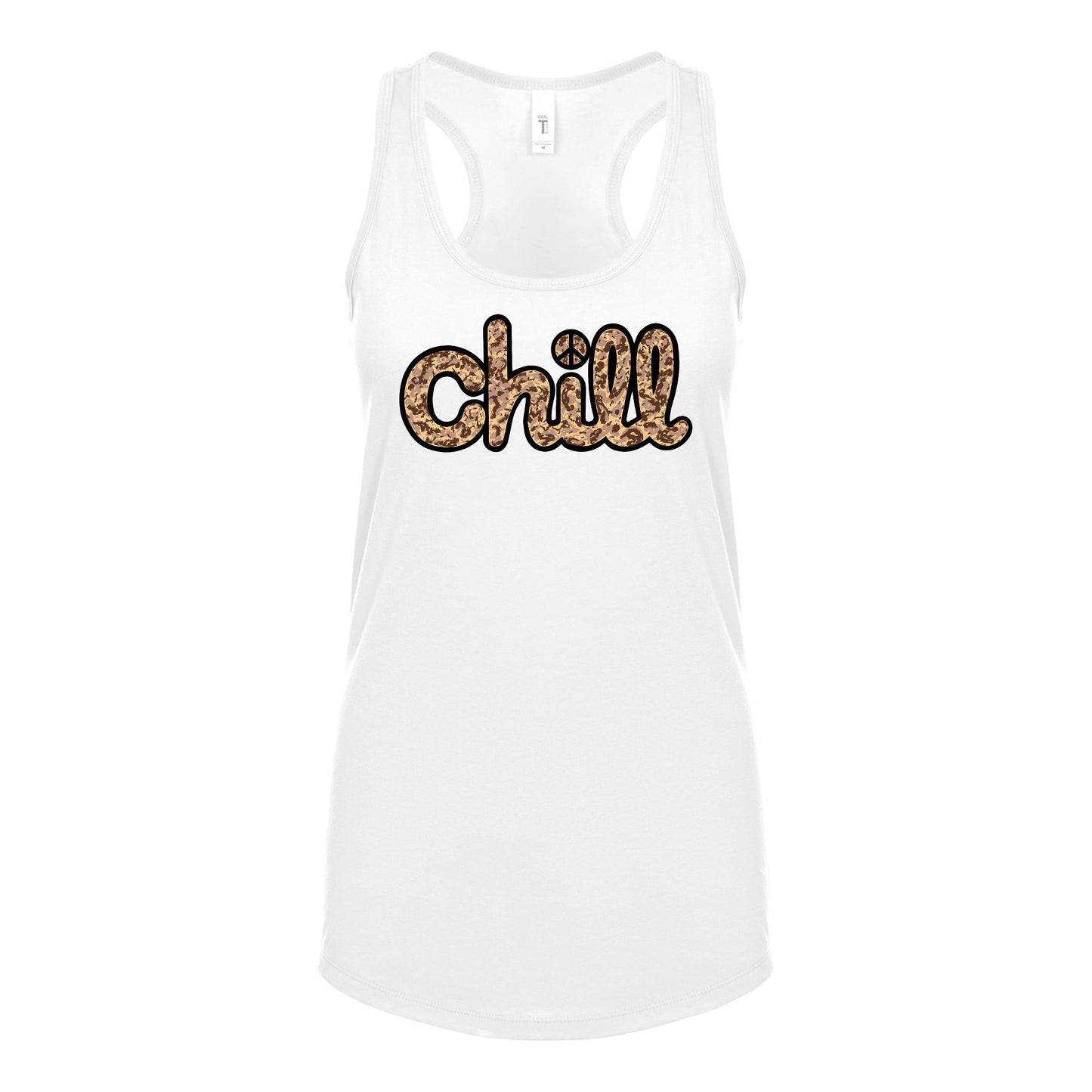 Womens Chill Peace Sand Camo Racerback Tank